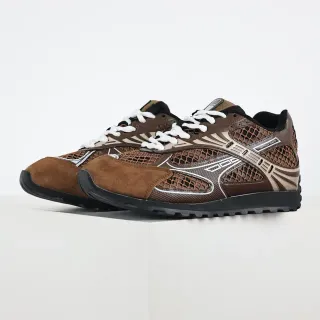 Bottega Veneta Cassette حذاء رياضي بني شبكي وسويدي