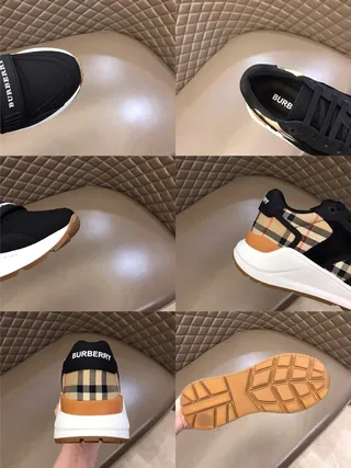 Burberry Knight baskets chunky noires et à carreaux 6