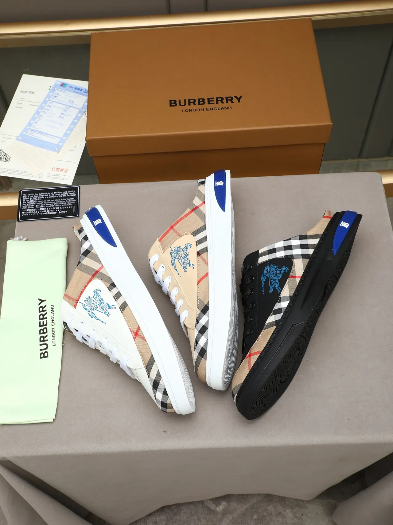 Burberry Knight House Check লেস-আপ মিউল লাইফস্টাইল স্নিকার 2