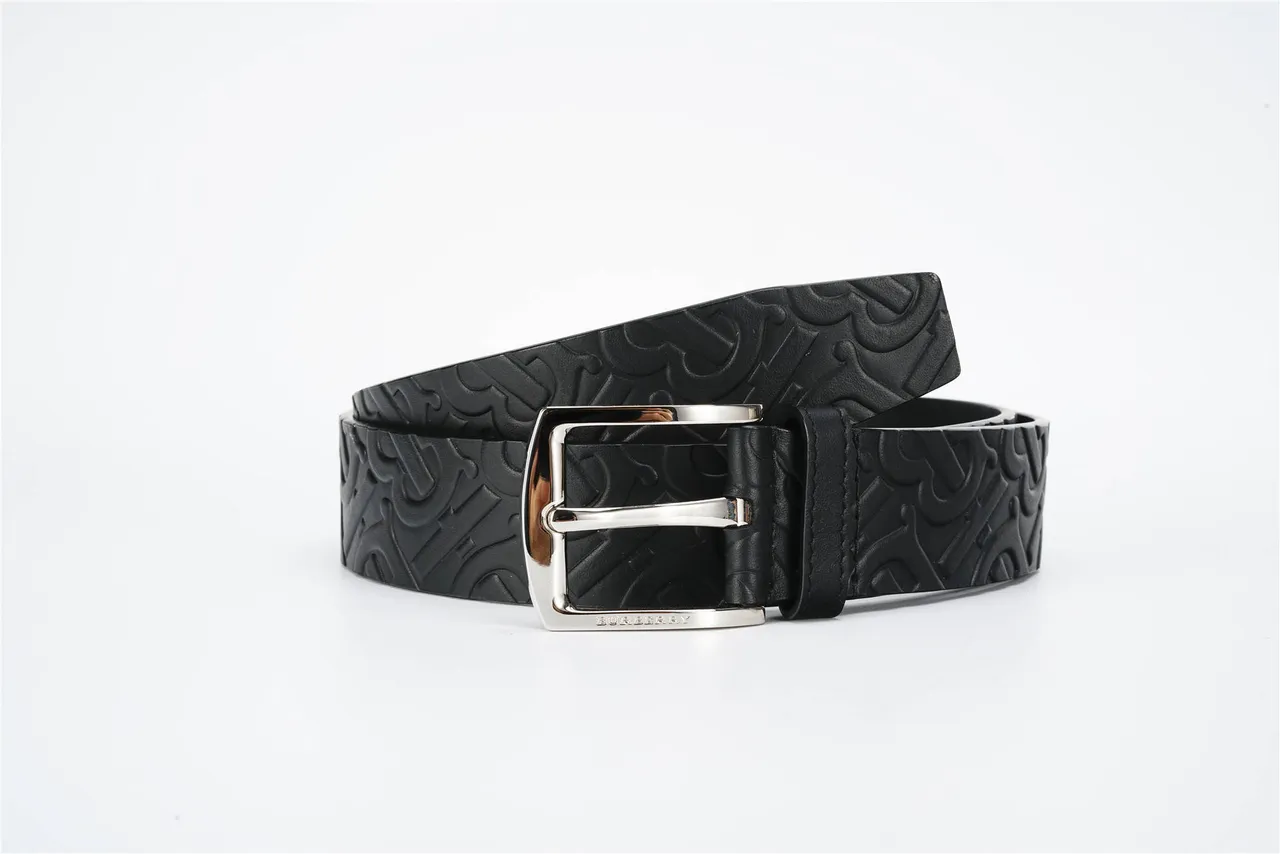 Burberry Monogram Ceinture en cuir noir 4