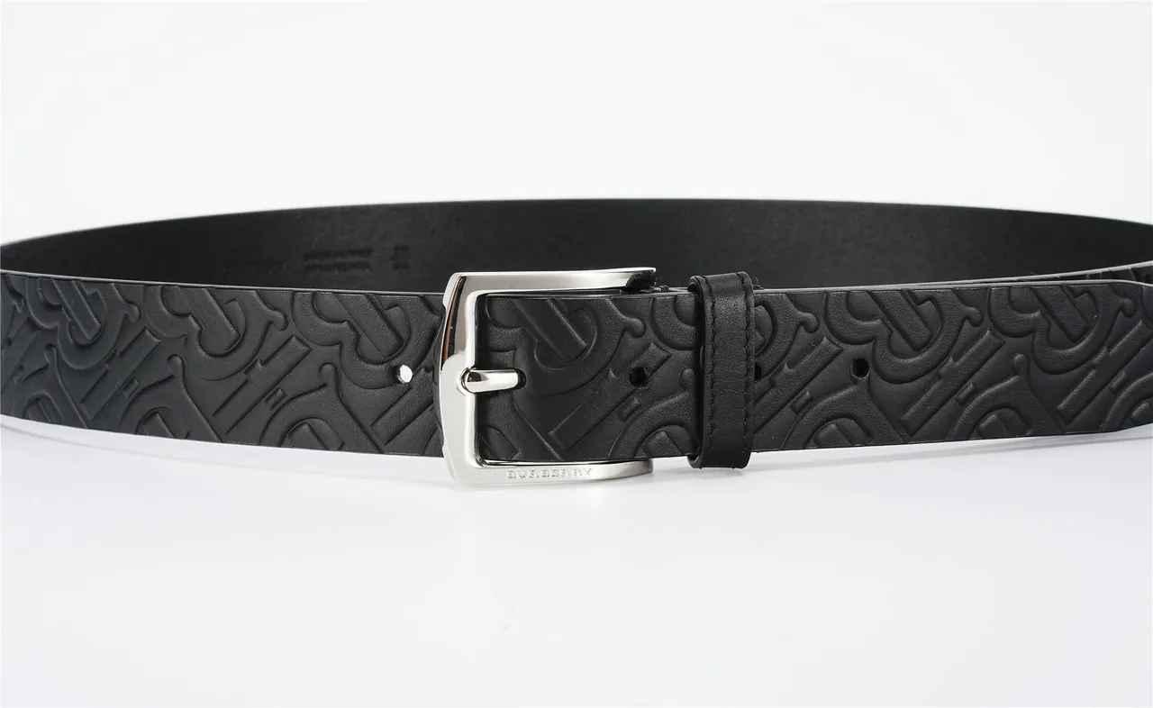 Burberry Monogram Ceinture en cuir noir 7