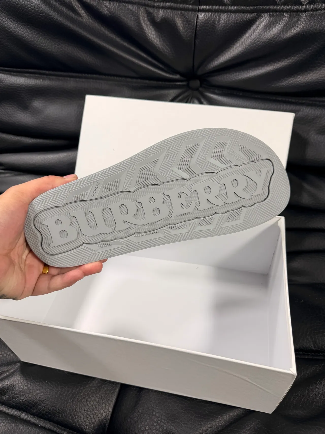 Burberry Slide Slipper Gray Molded Rubber Slippers 2