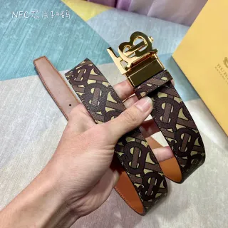 Burberry TB Monogram Reversible Leather Belt