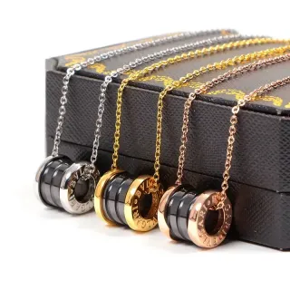 Bvlgari B.zero1 Black Ceramic and Gold Tone Necklace