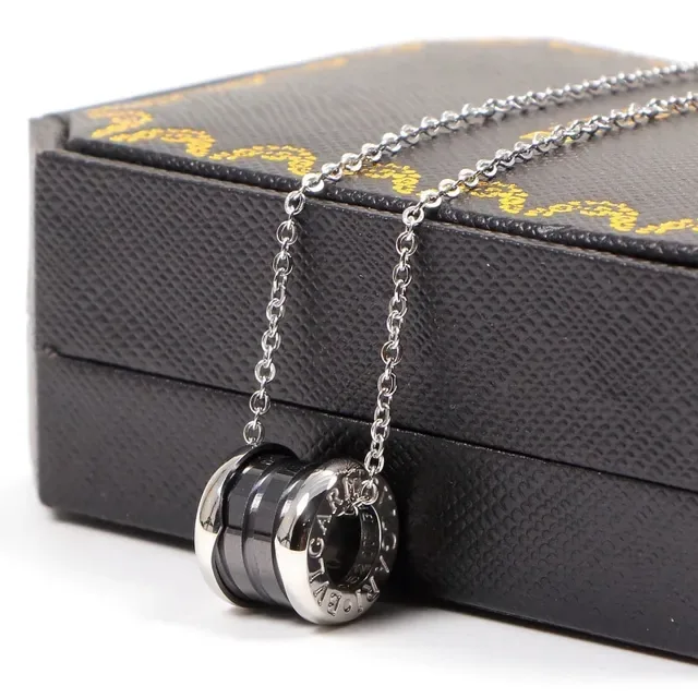 Bvlgari B.zero1 Collier en Céramique Noire et Doré 2