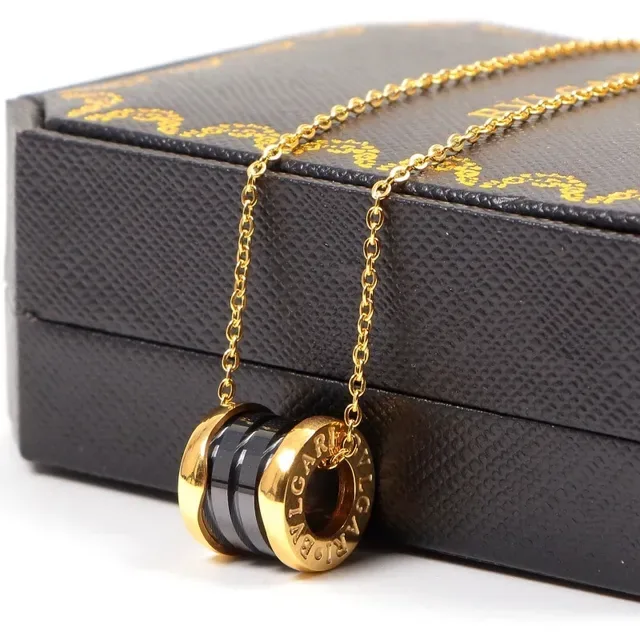 Bvlgari B.zero1 Collier en Céramique Noire et Doré 3