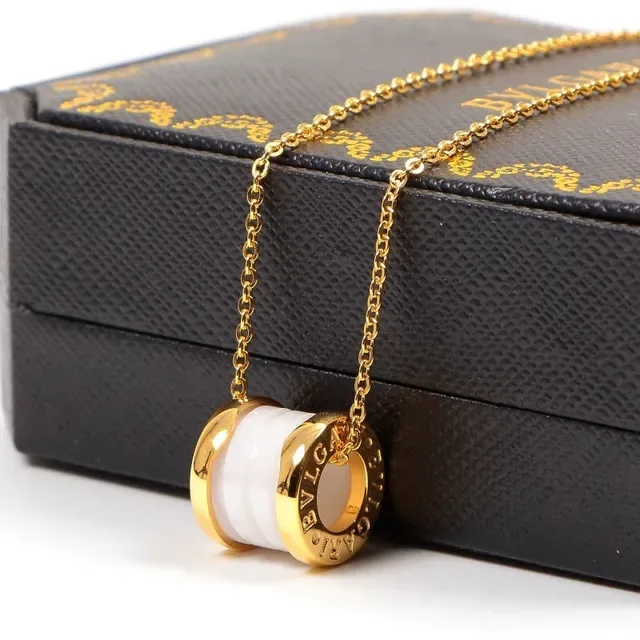 Bvlgari B.zero1 Collier en Céramique Noire et Doré 6