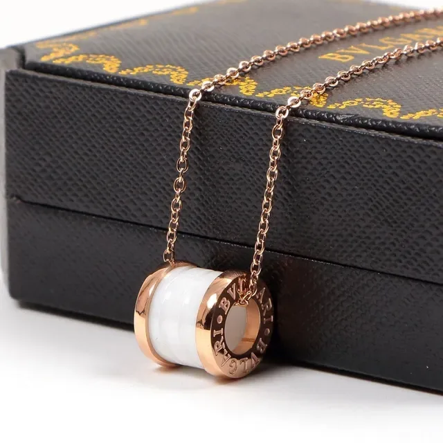 Bvlgari B.zero1 Collier en Céramique Noire et Doré 7