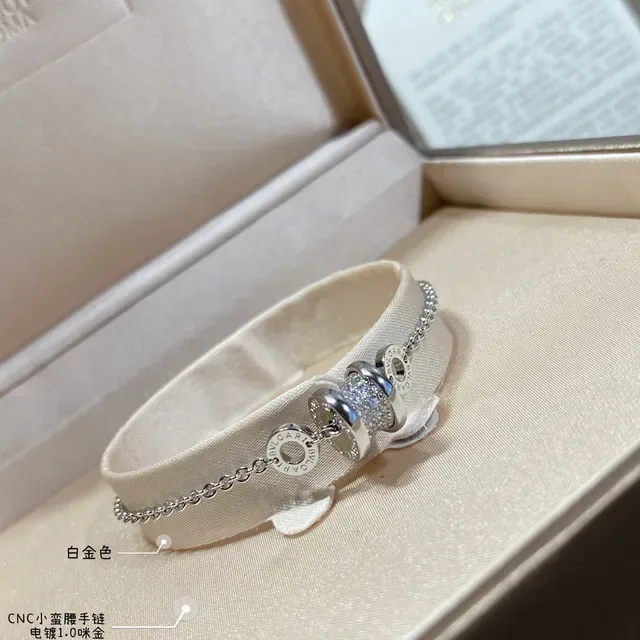 Bvlgari B.zero1 Or Argent Cylindrique Pavé Charm Gravé Logo Bagues Bracelet 4