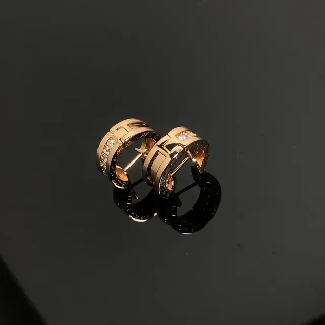 Bvlgari B.zero1 Brincos de ouro e prata bisagra aro tripla faixa 2