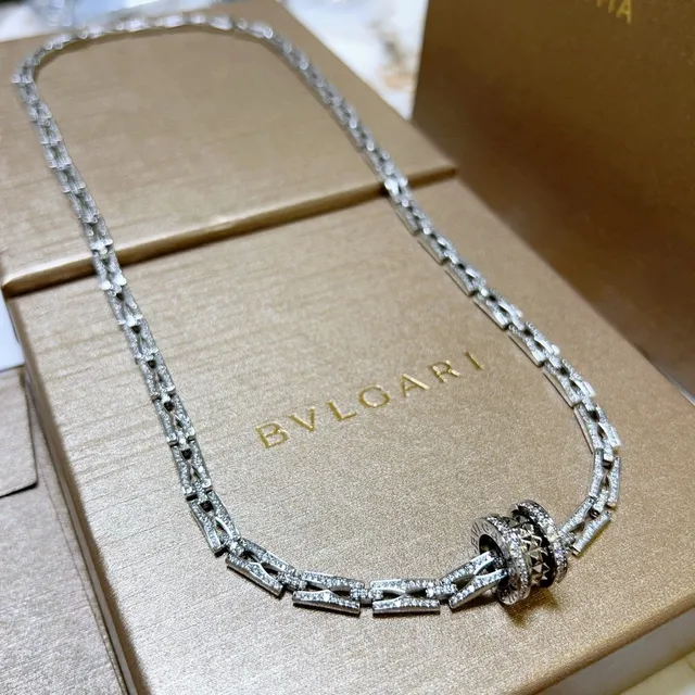 Bvlgari B.zero1 Pavé-Set Link Chain Necklace 5