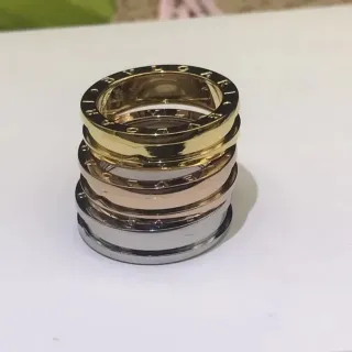 Bvlgari B.zero1 Stacked Multi-Tone Engraved Rings