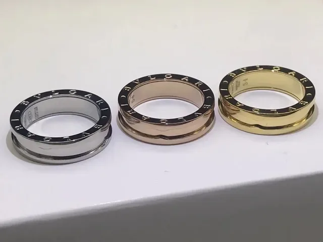 Bvlgari B.zero1 Stacked Multi-Tone Engraved Rings 4