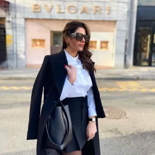 Bvlgari Black Structured Top-Handle Handbag