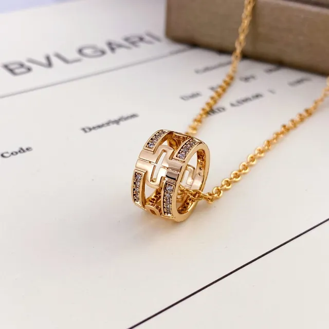 Bvlgari Or Argent Géométrique Ouvert Pavé Crystal-Set Collier 3