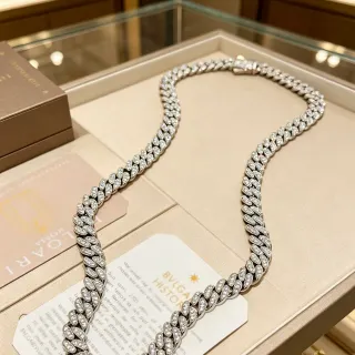 Bvlgari Pavé Curb Link قلادة الماس