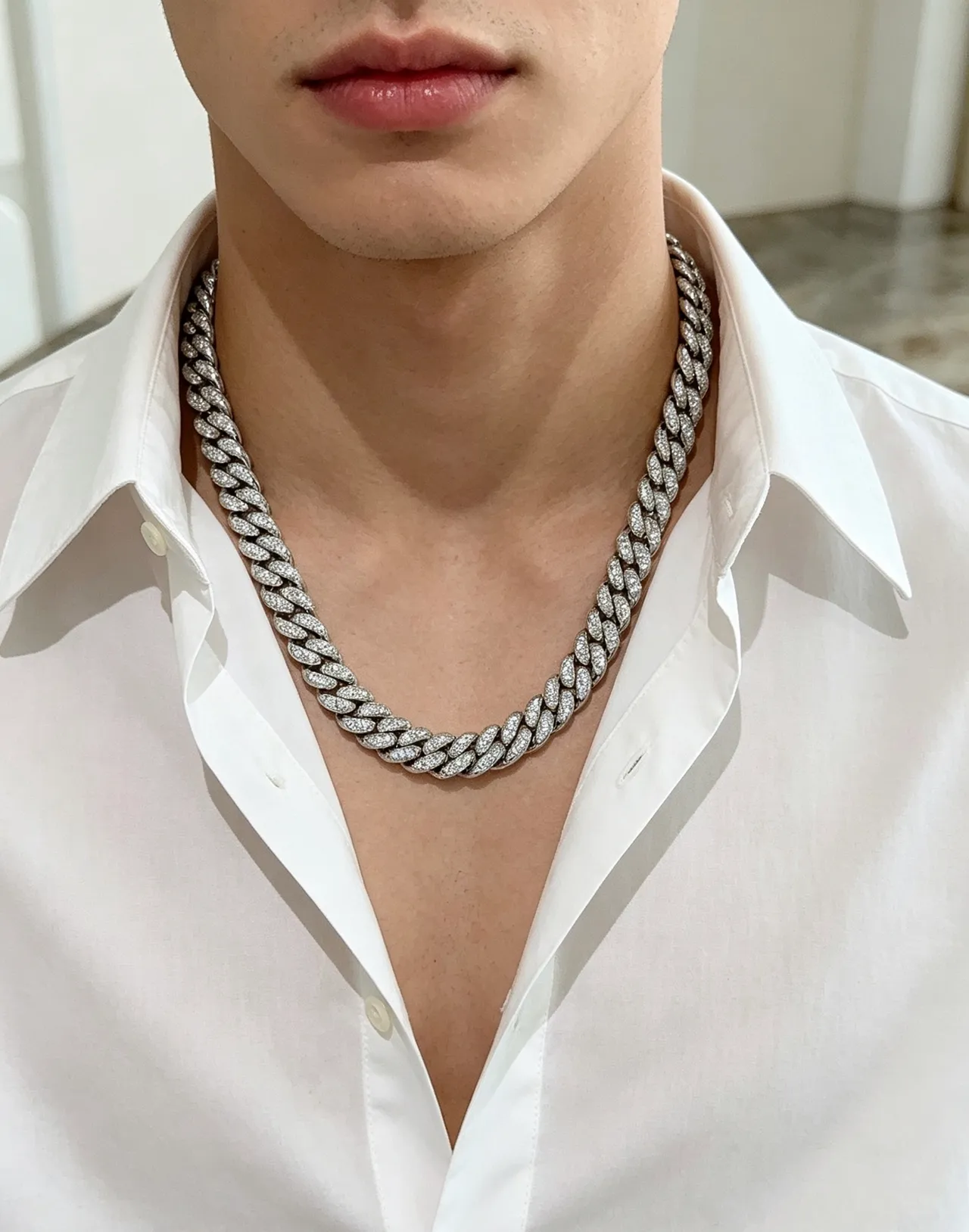 Bvlgari Pavé Curb Link Collier de Diamant 4