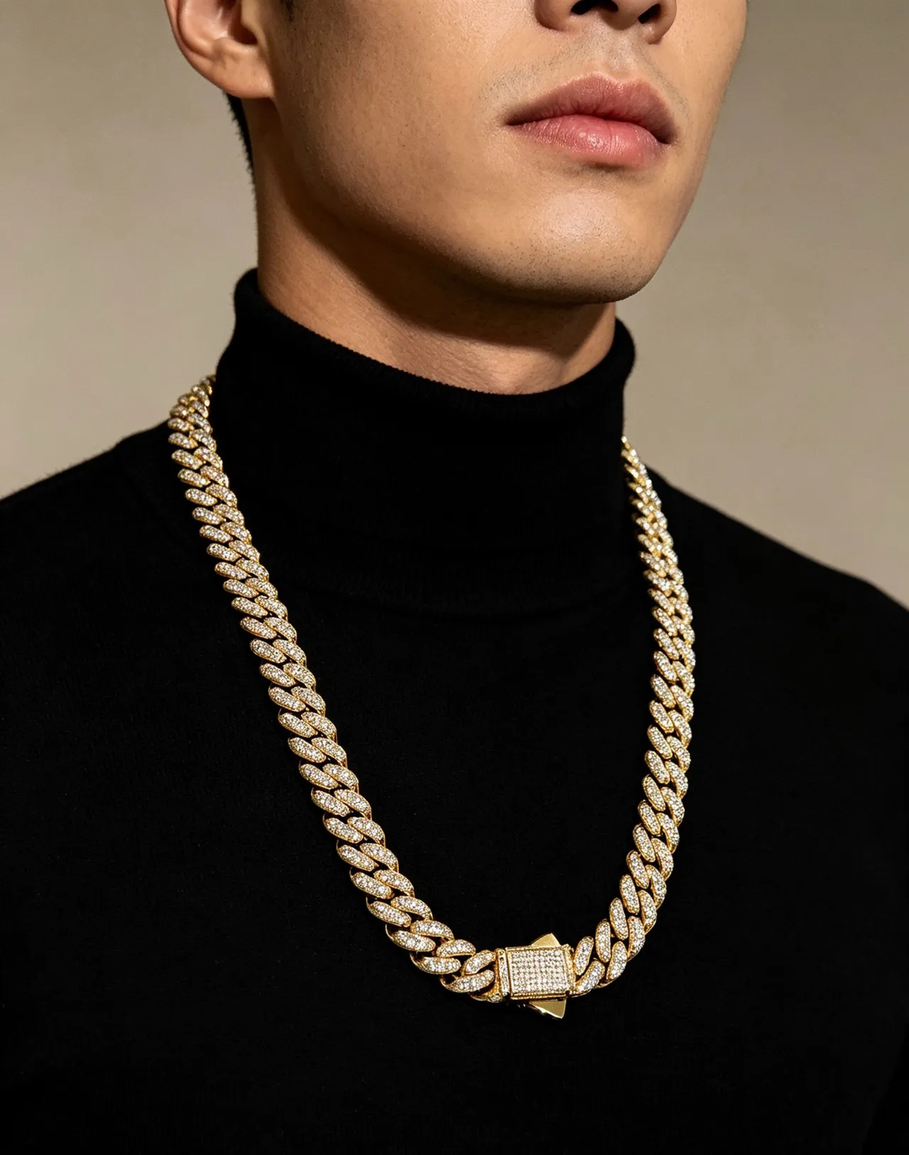 Bvlgari Pavé-Set Chaîne Cuban Link Collier de Diamants 3