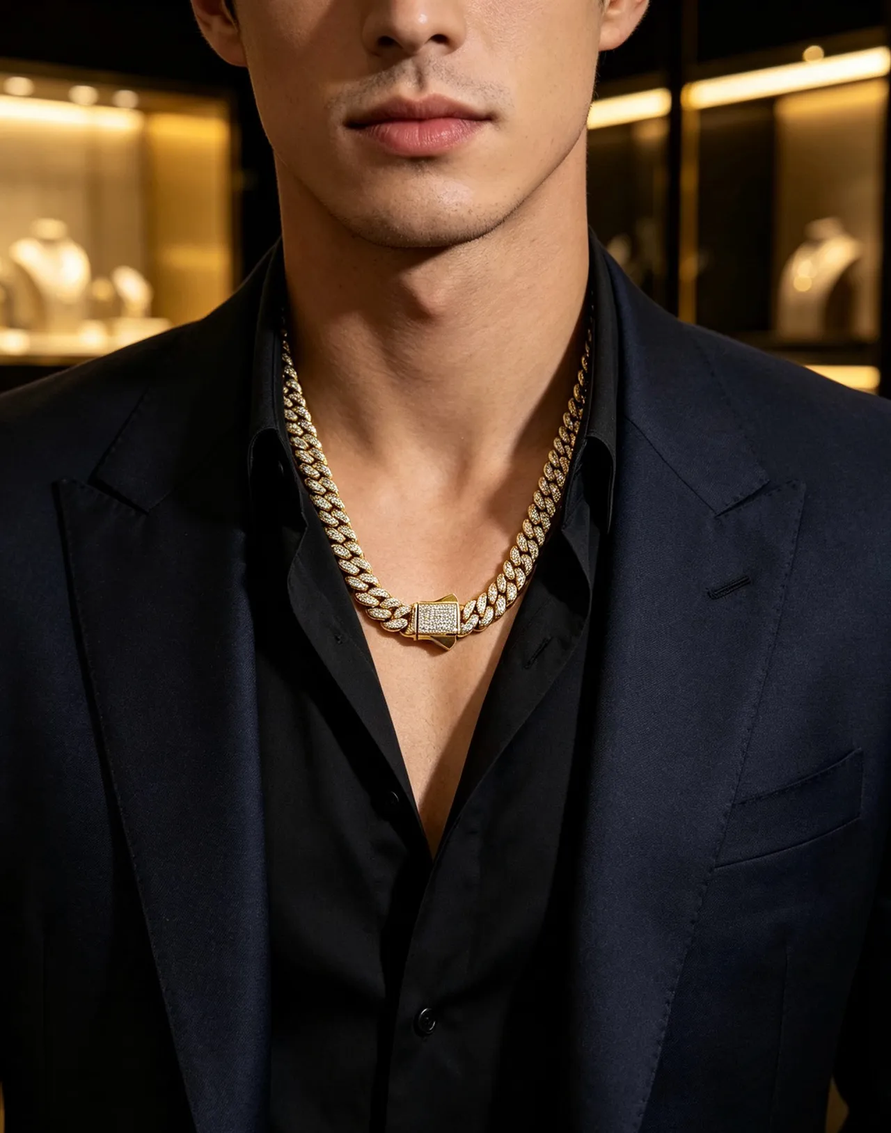 Bvlgari Pavé-Set Chaîne Cuban Link Collier de Diamants 6