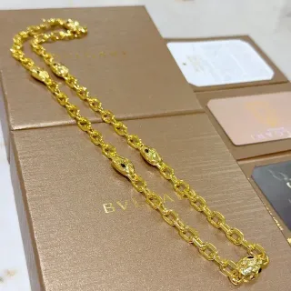 Bvlgari Serpenti Gold Serpent-Head Link Necklace