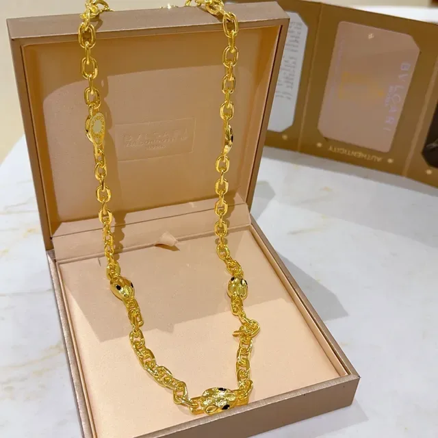 Bvlgari Serpenti Gold Serpent-Head Link Necklace 3