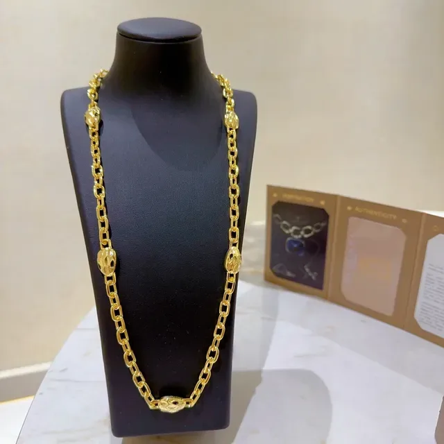 Bvlgari Serpenti Gold Serpent-Head Link Necklace 6