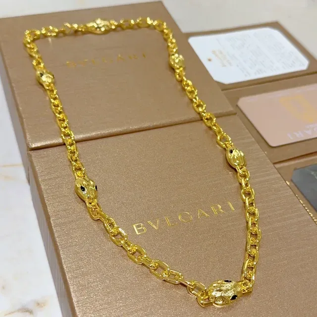 Bvlgari Serpenti Gold Serpent-Head Link Necklace 7