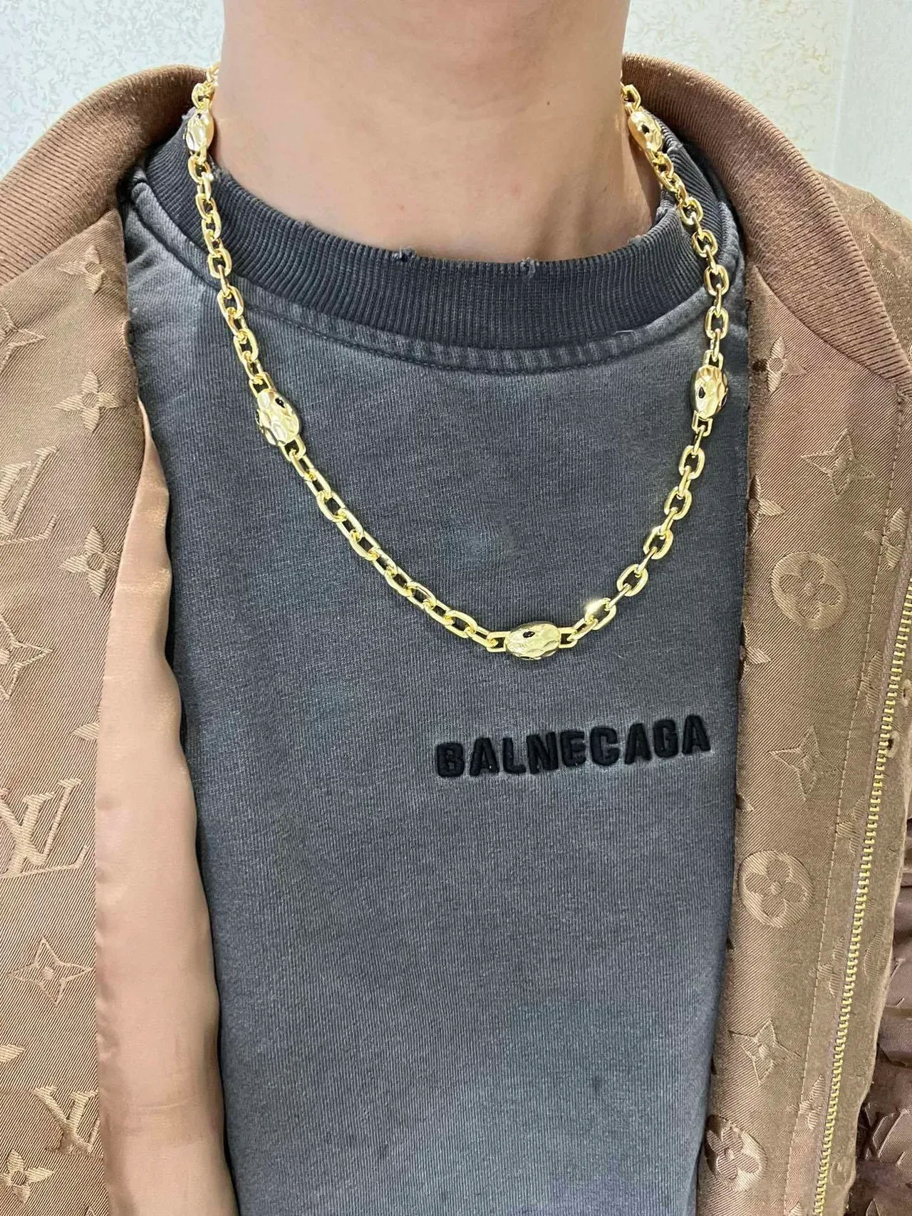Bvlgari Serpenti Gold Serpent-Head Link Necklace 8