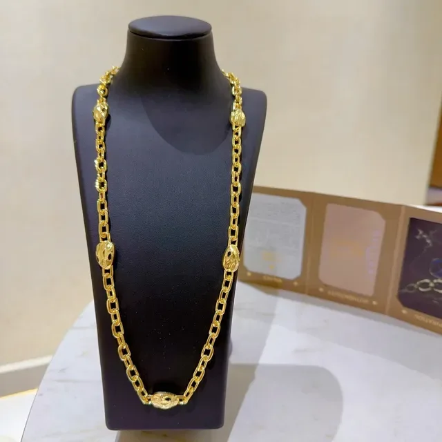 Bvlgari Serpenti Gold Serpent-Head Link Necklace 9
