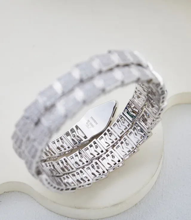 Bvlgari Serpenti Pavé-Set Coiled Snake Bracelet 4