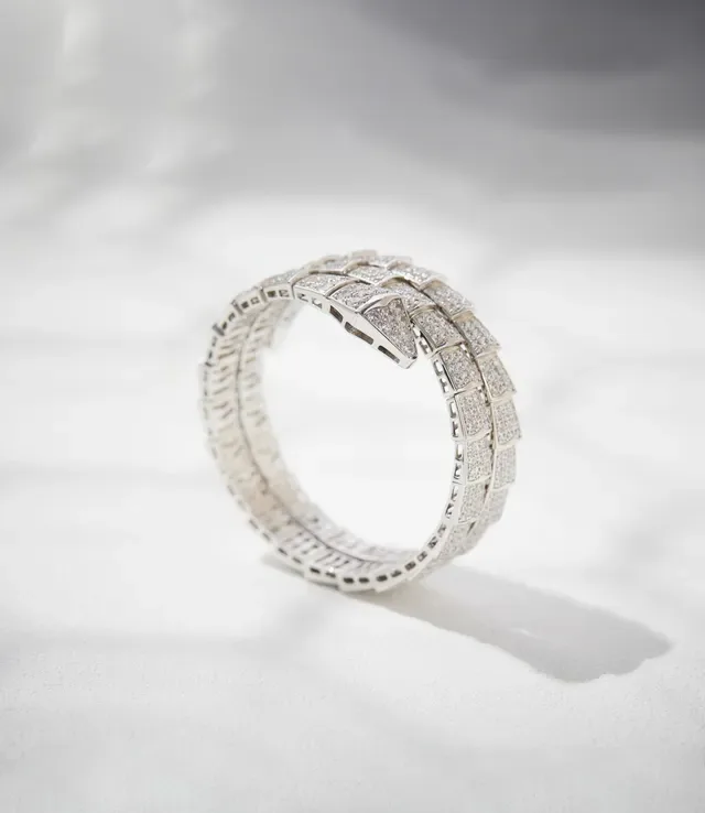 Bvlgari Serpenti Pavé-Set Coiled Snake Bracelet 6