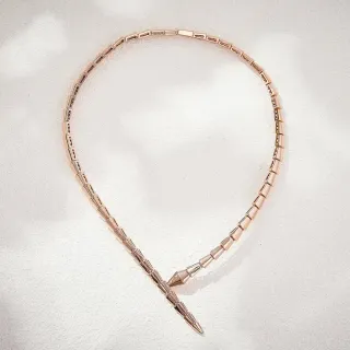 Bvlgari Serpenti Rose Gold Articulated Snake Necklace