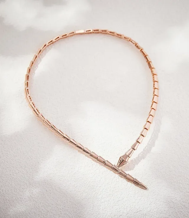 Bvlgari Serpenti Colar de Serpente Articulado Ouro Rosa 6