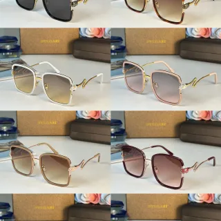 Bvlgari Serpenti Square Black and Gold Sunglasses