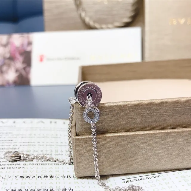 Bvlgari রূপালী কালো চেইন সিরামিক অ্যাকসেন্ট ব্রেসলেট 7