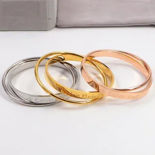 Calvin Klein Engraved Stackable Polished Metal Bracelets