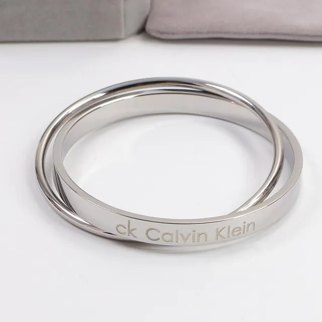 Calvin Klein Engraved Stackable Polished Metal Bracelets 5