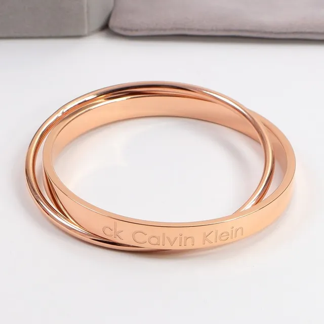 Calvin Klein Engraved Stackable Polished Metal Bracelets 6