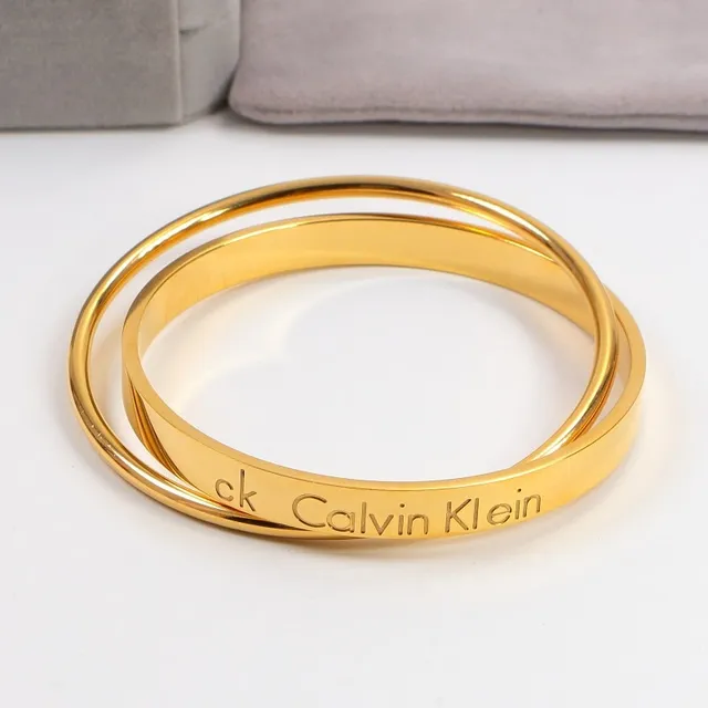 Calvin Klein Engraved Stackable Polished Metal Bracelets 7