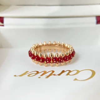 Cartier Clash de Cartier Picos completos perla roja y anillo de oro rosa