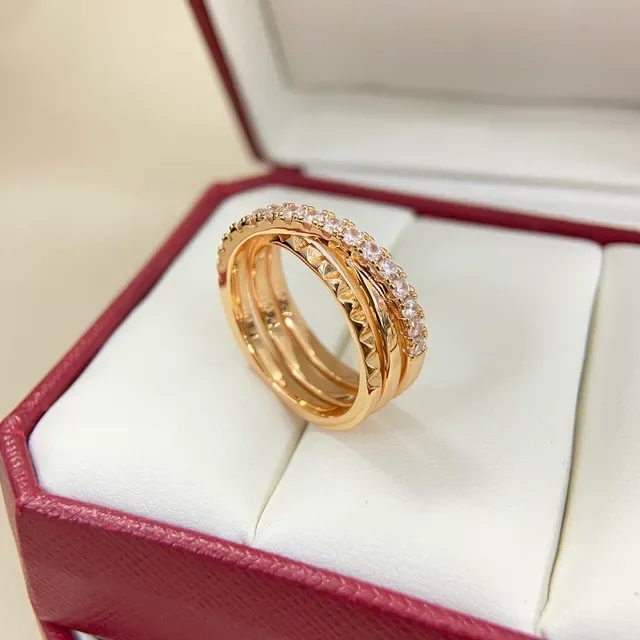Cartier Juste un Clou Double Band Pavé Diamond and Stud Stackable Rings 3