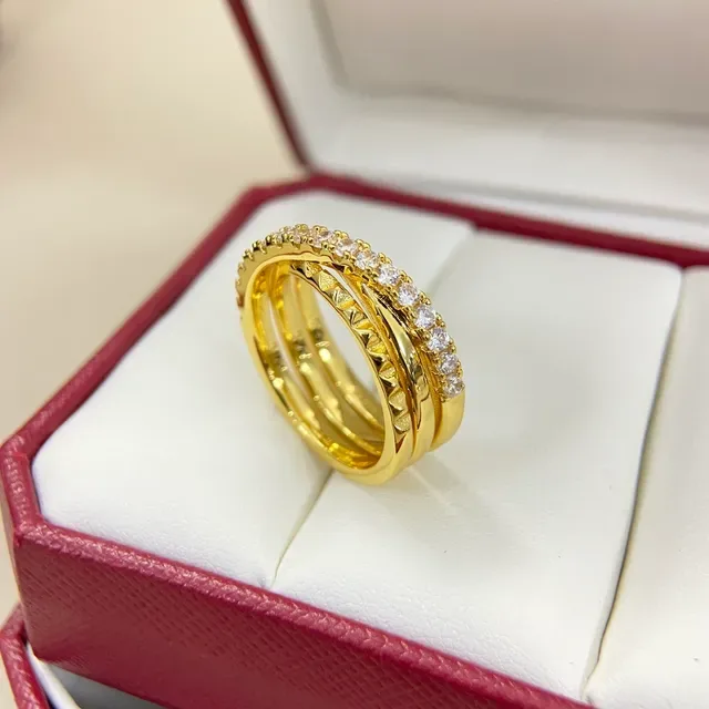 Cartier Juste un Clou Double Band Pavé Diamond and Stud Stackable Rings 4