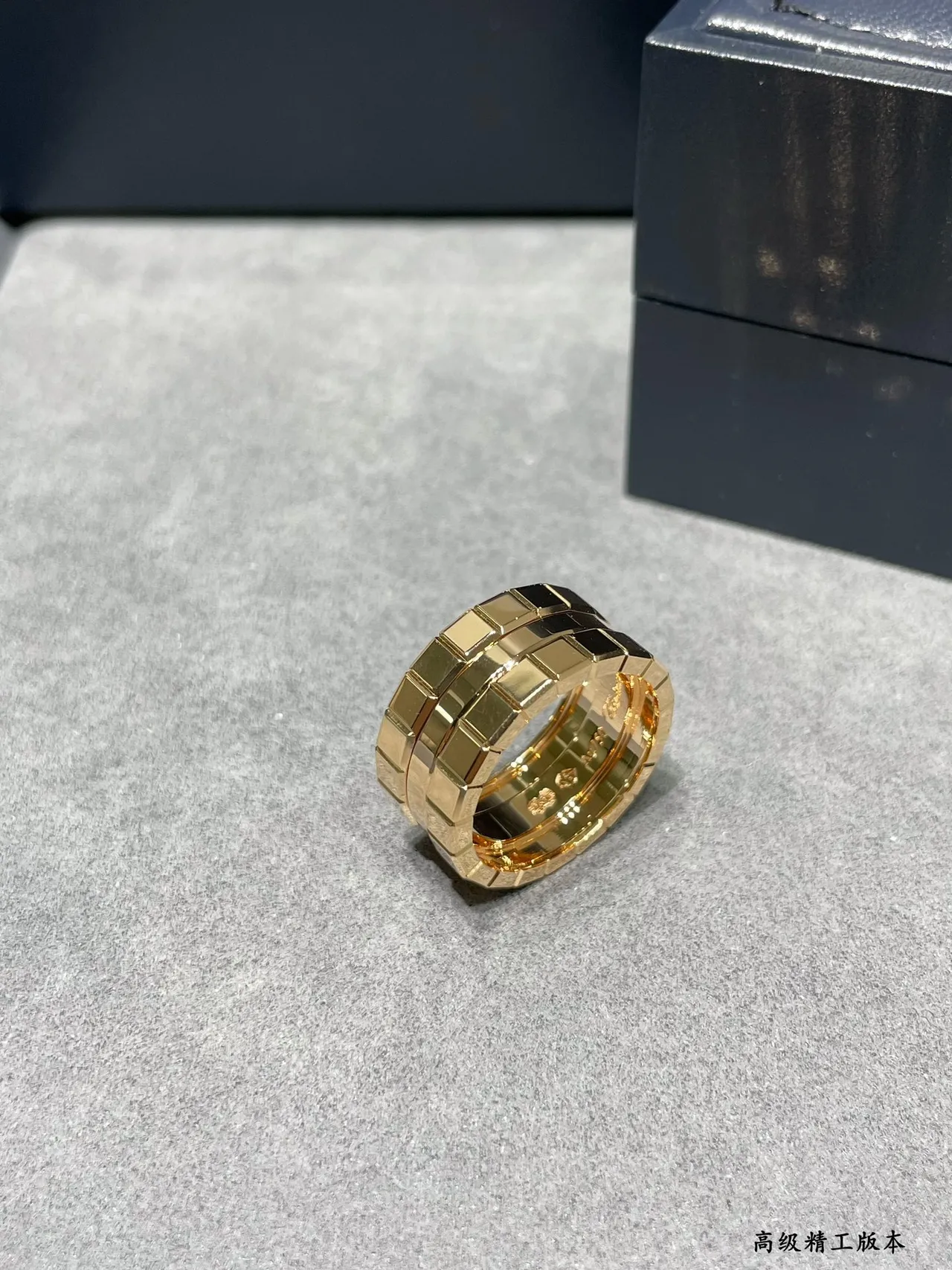 Cartier Juste un Clou Gold Black Architectural Multi-Row Ring 4