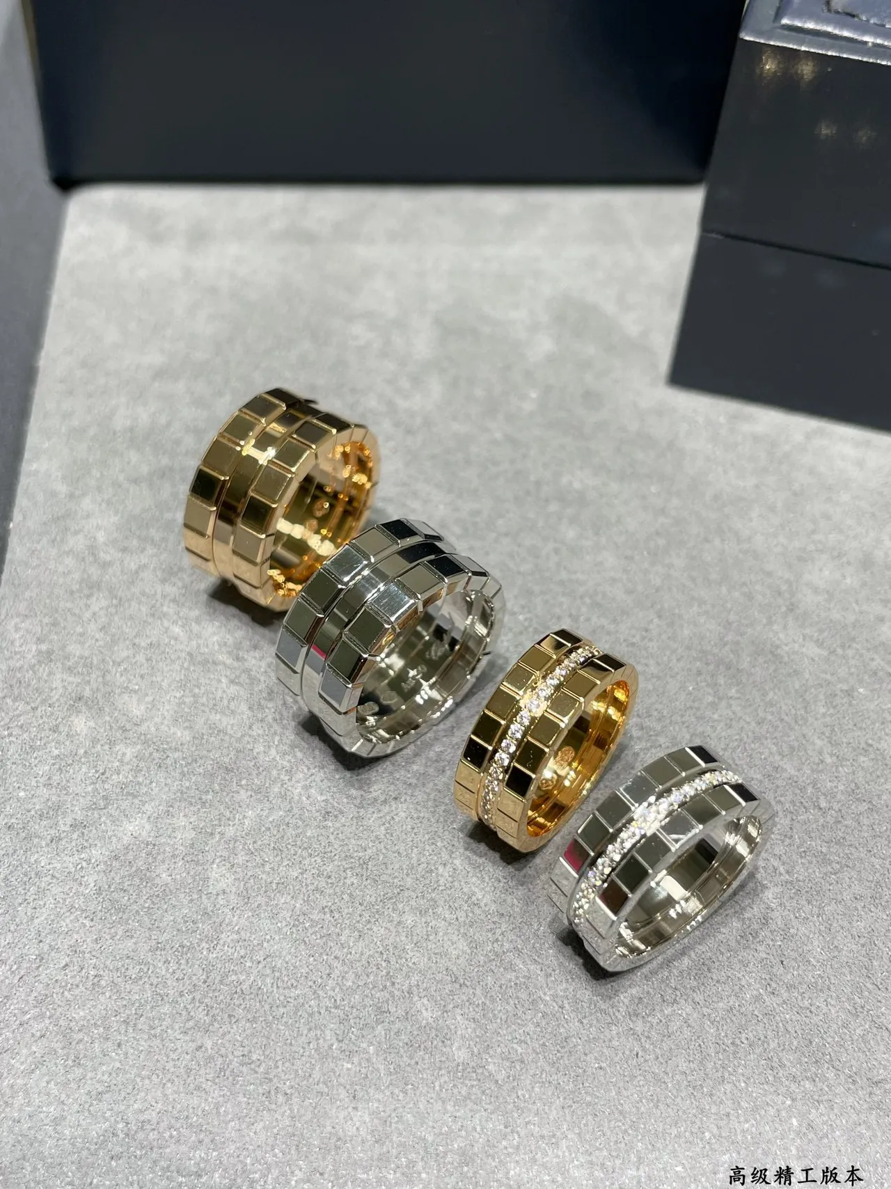 Cartier Juste un Clou Gold Black Architectural Multi-Row Ring 6