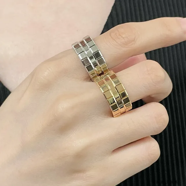 Cartier Juste un Clou Gold Black Architectural Multi-Row Ring 9