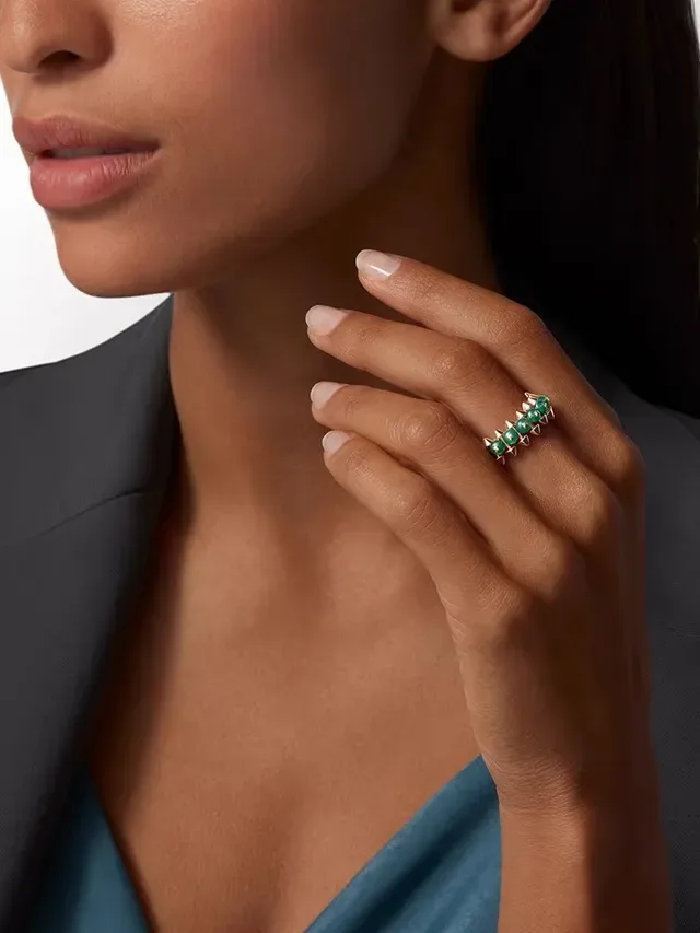 Bague Cartier Juste un Clou Cabochon Vert Spiked 2
