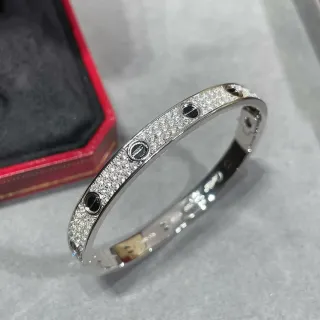 Cartier Juste un Clou Pavé Diamond and Onyx Screw Motif Bracelet