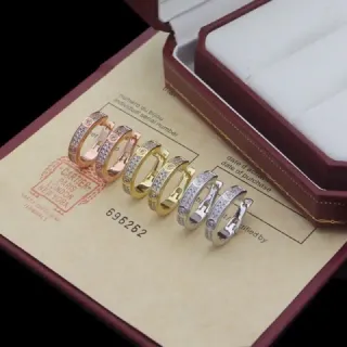 Cartier Juste un Clou Pavé Hinged Hoop Earrings
