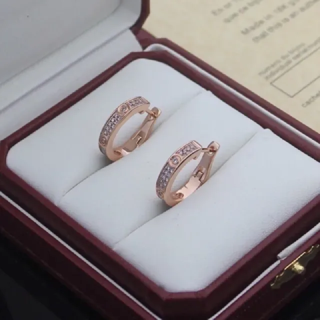 Cartier Juste un Clou Pavé Boucles d'oreilles anneaux à charnière 3