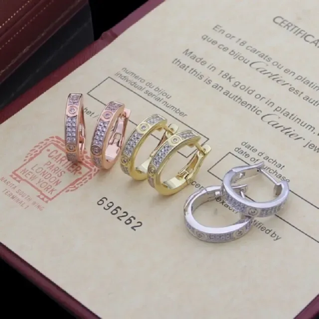 Cartier Juste un Clou Pavé Boucles d'oreilles anneaux à charnière 7